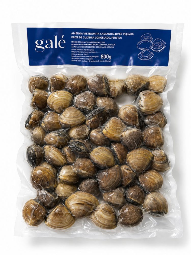 AMEIJOA 40/60 VIETNAMITA CASTANHA EMB. VACUO (CX:6x1KG-P.L.)