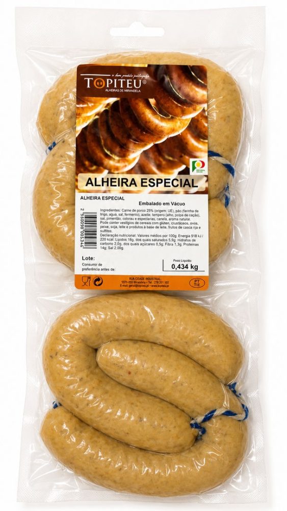 ALHEIRA ESPECIAL 2X2 VACUO (cx.+-3kg) - TOPITEU