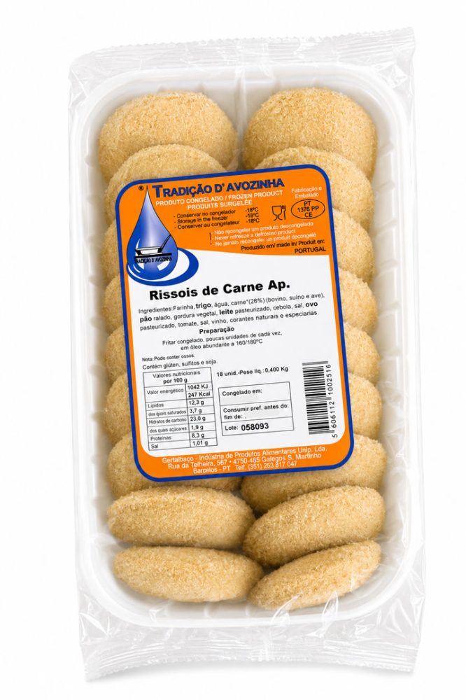 RISSOIS CARNE APERITIVO 12X20 UNI AVOZINHA