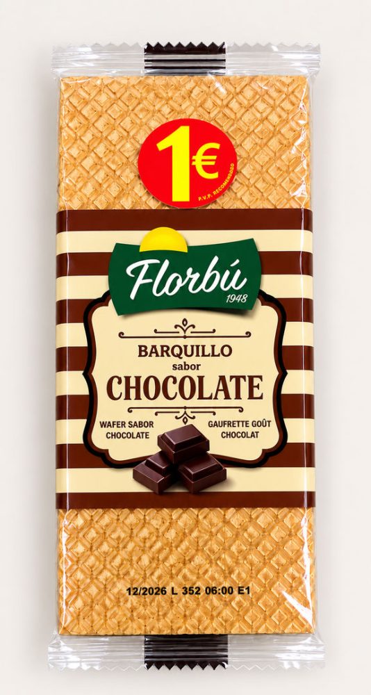 EURO - BARQUILLO / WAFER CHOCO (CX:14x200gr) FLORBU
