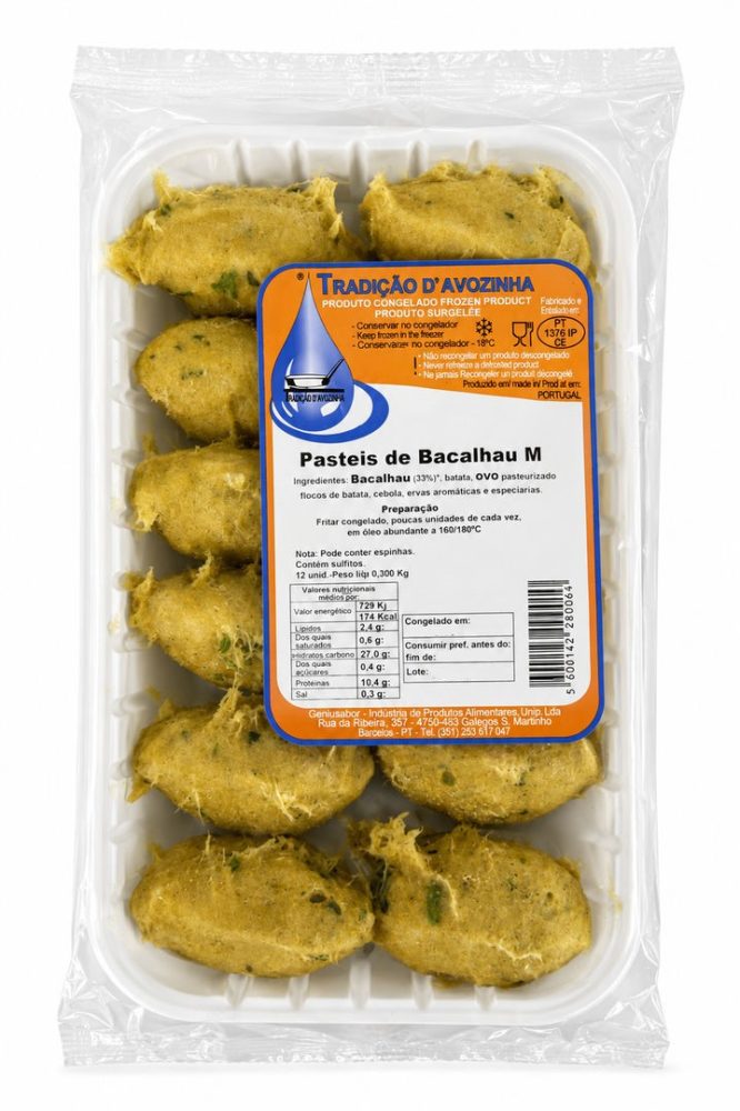 PASTEIS DE BACALHAU (cx.15cov.X12un) AVOZINHA