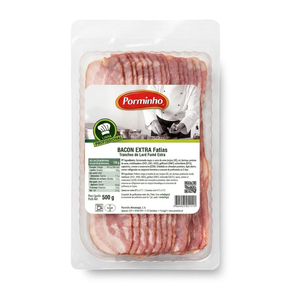 BACON EXTRA FATIADO (cx.12x500gr) - PORMINHO