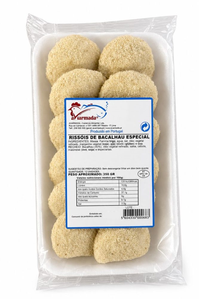 RISSOIS BACALHAU ESPECIAL (cx.6 cov) AVIARMADA